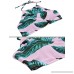 Womens Sexy Lace up Two Pieces Halter Bikini Sets Boho 2 PC Swimsuits Fashion Bikini Swimwear Pink B07C9HFT5Q